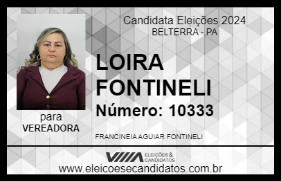 Candidato LOIRA FONTINELI 2024 - BELTERRA - Eleições