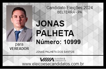 Candidato JONAS PALHETA 2024 - BELTERRA - Eleições