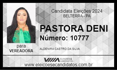 Candidato PASTORA DENI 2024 - BELTERRA - Eleições