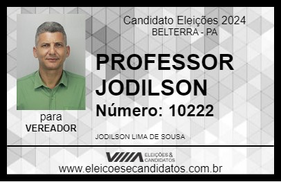 Candidato PROFESSOR JODILSON 2024 - BELTERRA - Eleições