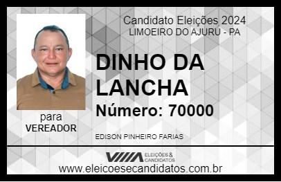 Candidato DINHO DA LANCHA 2024 - LIMOEIRO DO AJURU - Eleições