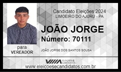 Candidato JOÃO JORGE 2024 - LIMOEIRO DO AJURU - Eleições