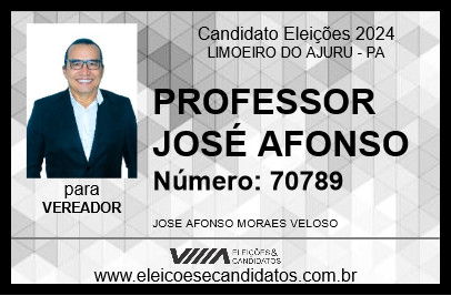 Candidato PROFESSOR JOSÉ AFONSO 2024 - LIMOEIRO DO AJURU - Eleições