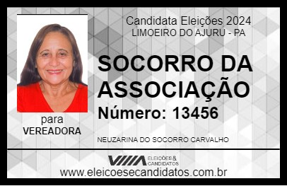 Candidato SOCORRO DA ASSOCIAÇÃO 2024 - LIMOEIRO DO AJURU - Eleições