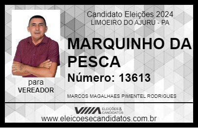 Candidato MARQUINHO DA PESCA 2024 - LIMOEIRO DO AJURU - Eleições