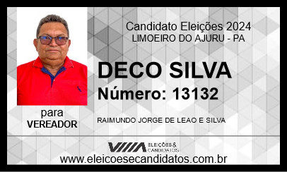 Candidato DECO SILVA 2024 - LIMOEIRO DO AJURU - Eleições