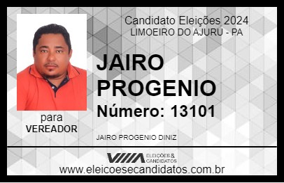 Candidato JAIRO PROGENIO 2024 - LIMOEIRO DO AJURU - Eleições