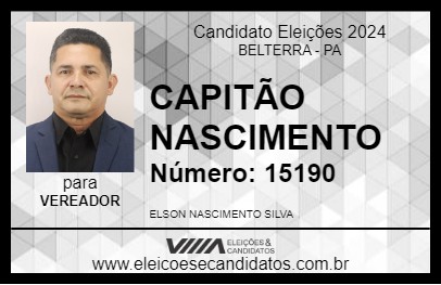 Candidato CAPITÃO NASCIMENTO 2024 - BELTERRA - Eleições