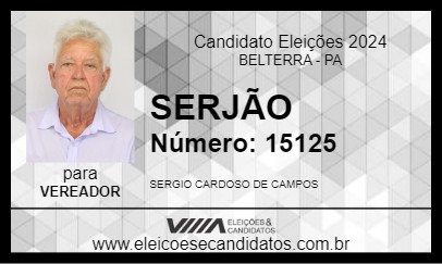 Candidato SERJÃO 2024 - BELTERRA - Eleições