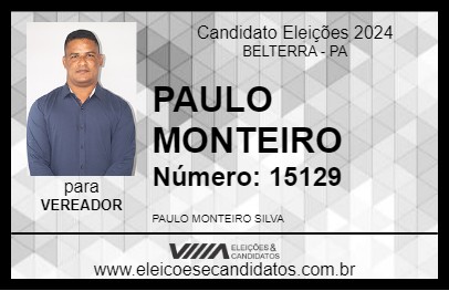 Candidato PAULO MONTEIRO 2024 - BELTERRA - Eleições