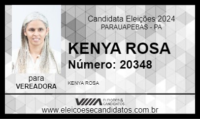 Candidato KENYA ROSA 2024 - PARAUAPEBAS - Eleições