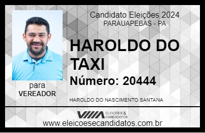 Candidato HAROLDO DO TAXI 2024 - PARAUAPEBAS - Eleições