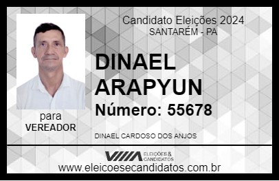 Candidato DINAEL ARAPYUN 2024 - SANTARÉM - Eleições