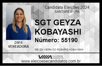 Candidato SGT GEYZA KOBAYASHI 2024 - SANTARÉM - Eleições