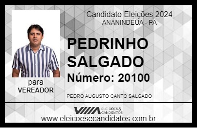 Candidato PEDRINHO SALGADO 2024 - ANANINDEUA - Eleições