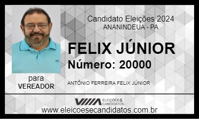 Candidato FELIX JÚNIOR 2024 - ANANINDEUA - Eleições