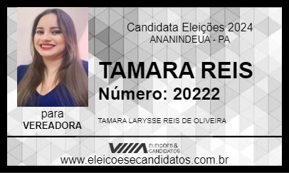 Candidato TAMARA REIS 2024 - ANANINDEUA - Eleições