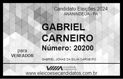 Candidato GABRIEL CARNEIRO 2024 - ANANINDEUA - Eleições