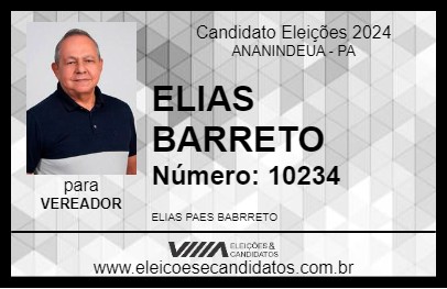 Candidato ELIAS BARRETO 2024 - ANANINDEUA - Eleições