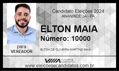 Candidato ELTON MAIA 2024 - ANANINDEUA - Eleições