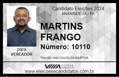 Candidato MARTINS FRANGO 2024 - ANANINDEUA - Eleições