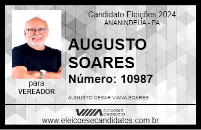 Candidato AUGUSTO SOARES 2024 - ANANINDEUA - Eleições