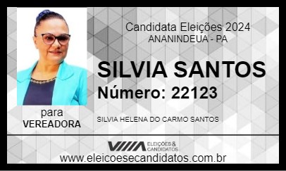 Candidato SILVIA SANTOS 2024 - ANANINDEUA - Eleições