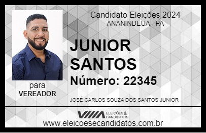 Candidato JUNIOR SANTOS 2024 - ANANINDEUA - Eleições