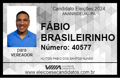 Candidato FÁBIO BRASILEIRINHO 2024 - ANANINDEUA - Eleições