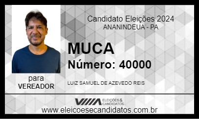 Candidato MUCA 2024 - ANANINDEUA - Eleições