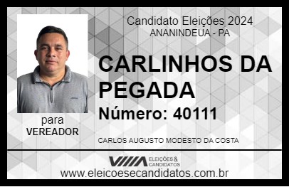 Candidato CARLINHOS DA PEGADA 2024 - ANANINDEUA - Eleições