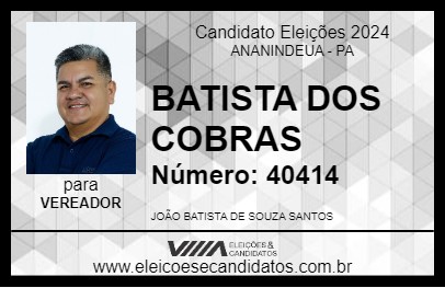 Candidato BATISTA DOS COBRAS 2024 - ANANINDEUA - Eleições