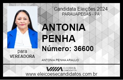 Candidato ANTONIA PENHA 2024 - PARAUAPEBAS - Eleições