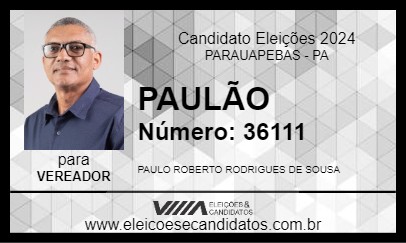 Candidato PAULÃO 2024 - PARAUAPEBAS - Eleições