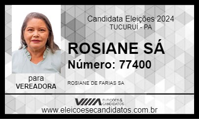 Candidato ROSIANE SÁ 2024 - TUCURUÍ - Eleições