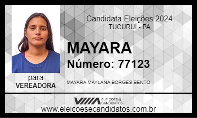 Candidato MAYARA 2024 - TUCURUÍ - Eleições