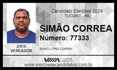 Candidato SIMÃO  CORREA 2024 - TUCURUÍ - Eleições