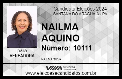 Candidato NAILMA AQUINO 2024 - SANTANA DO ARAGUAIA - Eleições