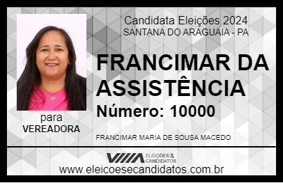 Candidato FRANCIMAR DA ASSISTÊNCIA 2024 - SANTANA DO ARAGUAIA - Eleições