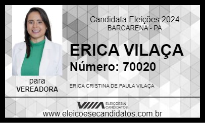 Candidato ERICA VILAÇA 2024 - BARCARENA - Eleições