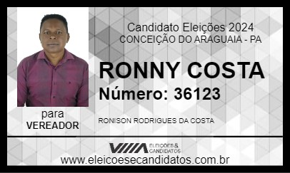 Candidato RONNY COSTA 2024 - CONCEIÇÃO DO ARAGUAIA - Eleições