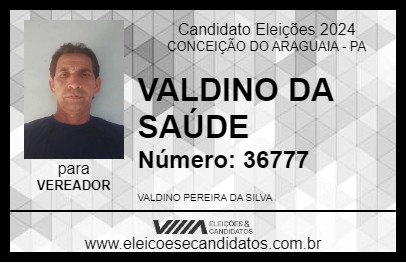 Candidato VALDINO DA SAÚDE 2024 - CONCEIÇÃO DO ARAGUAIA - Eleições