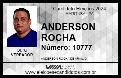 Candidato ANDERSON ROCHA 2024 - MARITUBA - Eleições