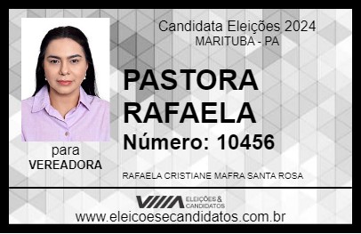 Candidato PASTORA RAFAELA 2024 - MARITUBA - Eleições