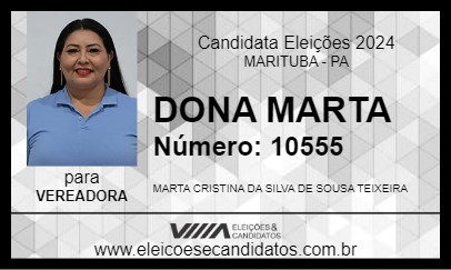 Candidato DONA MARTA 2024 - MARITUBA - Eleições