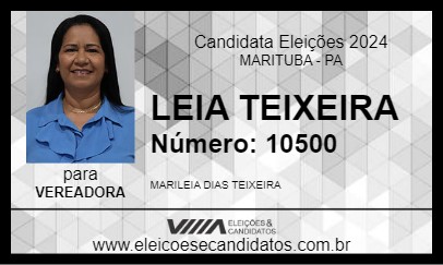 Candidato LEIA TEIXEIRA 2024 - MARITUBA - Eleições