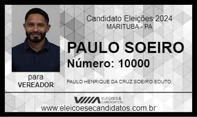 Candidato PAULO SOEIRO 2024 - MARITUBA - Eleições