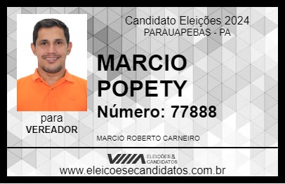 Candidato MARCIO POPETY 2024 - PARAUAPEBAS - Eleições