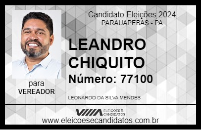 Candidato LEANDRO CHIQUITO 2024 - PARAUAPEBAS - Eleições