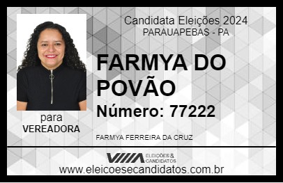 Candidato FARMYA DO POVÃO 2024 - PARAUAPEBAS - Eleições